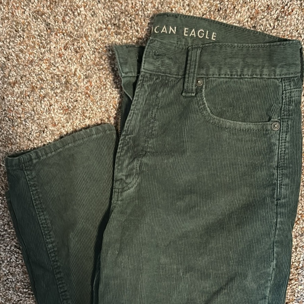 American Eagle Green Corduroy Pants